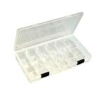 Boite rangement 18 cases graine creative plastique     transparent 21x11x3 cm