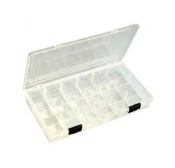 Boite rangement 18 cases graine creative plastique     transparent 21x11x3 cm