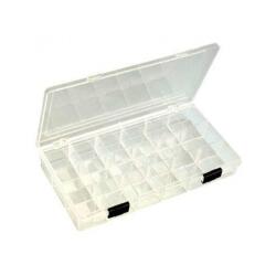 Boite rangement 18 cases graine creative plastique     transparent 21x11x3 cm
