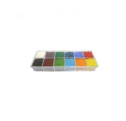 Perle de rocaille innspiro 2mm coloris opaques assortis  coffret de 12 coloris