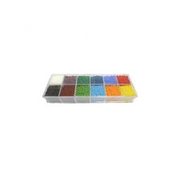 Perle de rocaille innspiro 2mm coloris opaques assortis  coffret de 12 coloris
