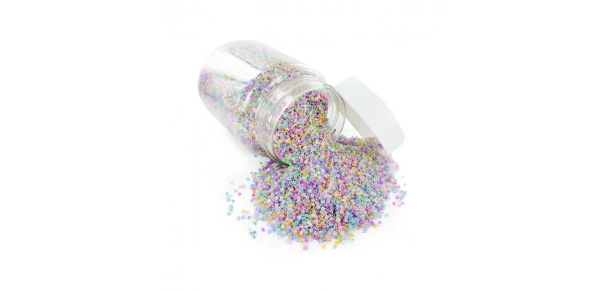 Perle de rocaille innspiro 2.5mm coloris nacres assortis bocal de 500g