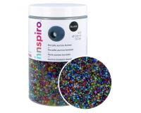 Perle de rocaille innspiro 3.8mm coloris aurore boreale  assortis bocal de 500g