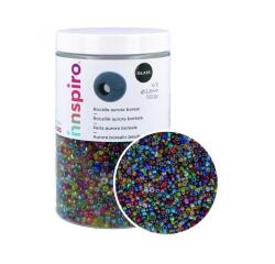 Perle de rocaille innspiro 3.8mm coloris aurore boreale  assortis bocal de 500g