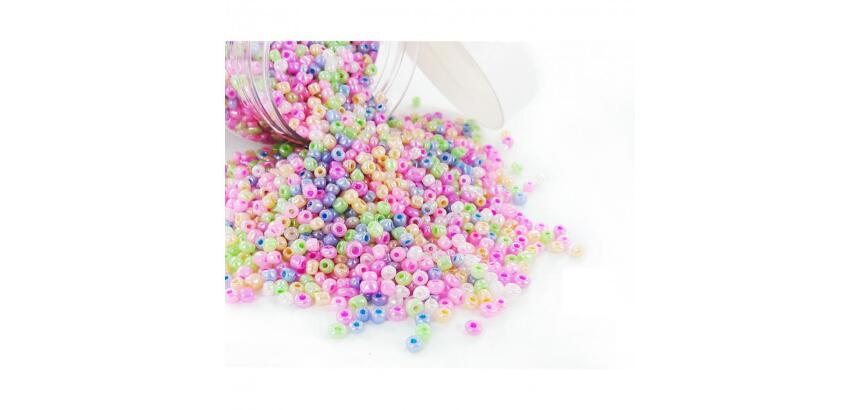 Perle de rocaille innspiro 5mm coloris nacres assortis   bocal de 500g