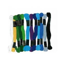 Lot fils bracelets bresiliens graine creative coton 7m      assortiment mer du sud 12     echevettes coloris assortis