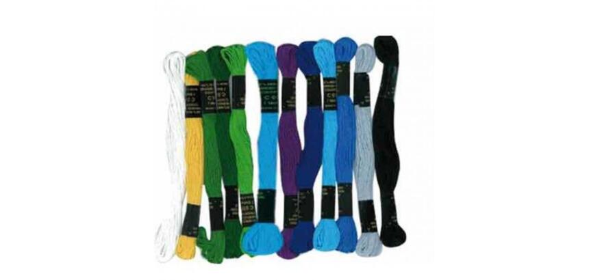 Lot fils bracelets bresiliens graine creative coton 7m      assortiment mer du sud 12     echevettes coloris assortis