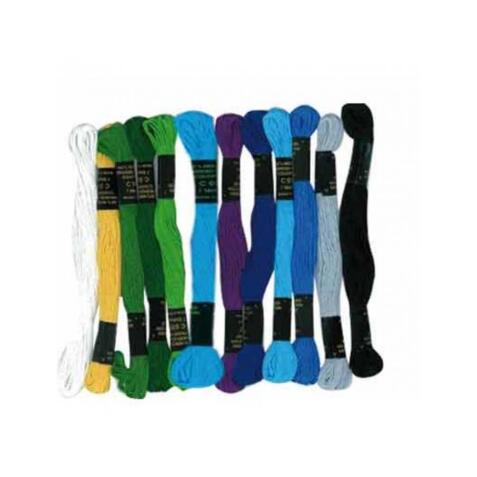 Lot fils bracelets bresiliens graine creative coton 7m      assortiment mer du sud 12     echevettes coloris assortis