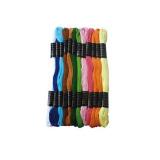 Lot fils bracelets bresiliens graine creative coton 7m      assortiment standard 12       echevettes coloris assortis