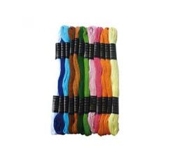 Lot fils bracelets bresiliens graine creative coton 7m      assortiment standard 12       echevettes coloris assortis