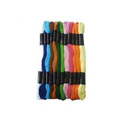 Lot fils bracelets bresiliens graine creative coton 7m      assortiment standard 12       echevettes coloris assortis