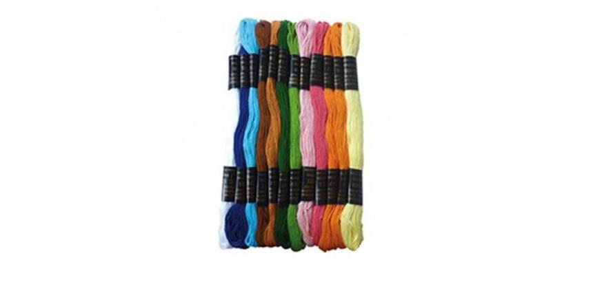 Lot fils bracelets bresiliens graine creative coton 7m      assortiment standard 12       echevettes coloris assortis