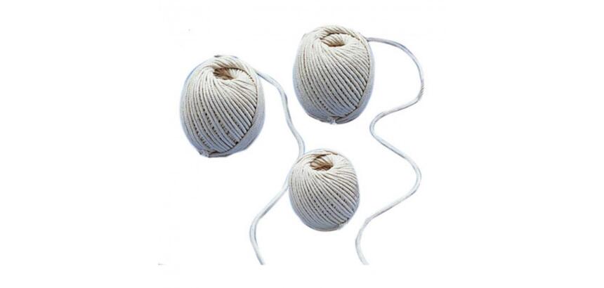 Pelote coton blanc tresse graine creative 3mm 100g