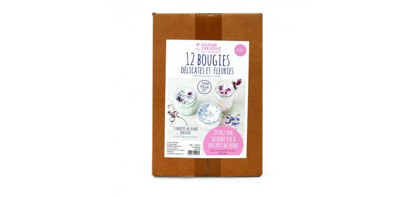 Kit bougies fleuries graine creative pour 12 eleves kit   complet