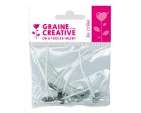 Lot meches sur pied graine creative pour bougies 8       unites 10cm