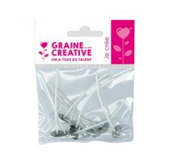 Lot meches sur pied graine creative pour bougies 8       unites 10cm