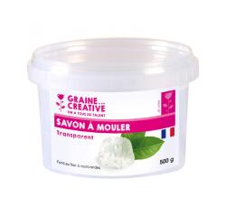Bloc de savon transparent graine creative 500g micro    ondes