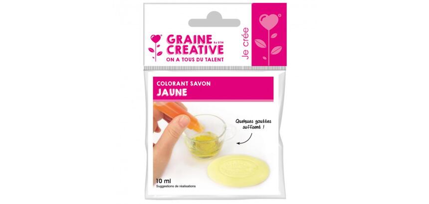 Colorant concentre graine creative dose pour 500g de    savon coloris jaune
