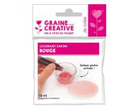 Colorant concentre graine creative dose pour 500g de    savon coloris rouge