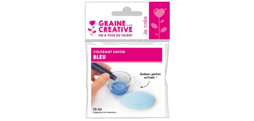 Colorant concentre graine creative dose pour 500g de    savon coloris bleu