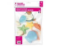 Lot moules fantaisies pour petits savons graine creative 6 formes marines assorties