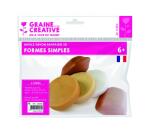 Lot moules savons simples formes graine creative 6x6 cm 2 formes rondes et carrees