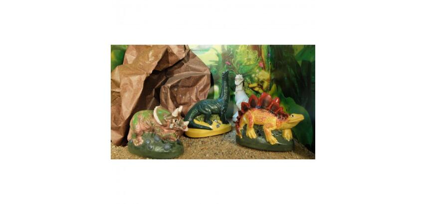 Lot moules latex formes dinosaures graine creative 6  unites