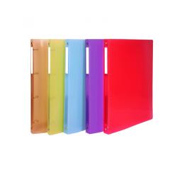 Classeur 4 anneaux polypro office plast couverture       souple 32x25 dos 20mm 5       coloris assortis