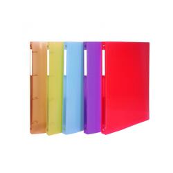 Classeur 4 anneaux polypro office plast couverture       souple 32x25 dos 20mm 5       coloris assortis