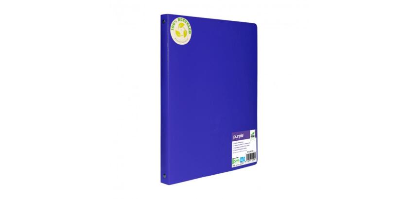 Classeur 4 anneaux polypro recycle office plast dos 20mm coloris bleu