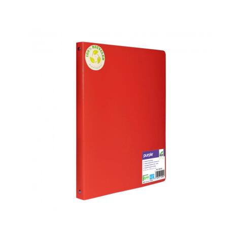 Classeur 4 anneaux polypro recycle office plast dos 20mm coloris rouge