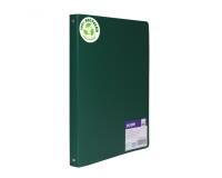 Classeur 4 anneaux polypro recycle office plast dos 20mm coloris vert