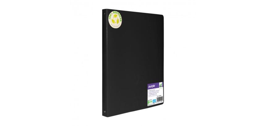 Classeur 4 anneaux polypro recycle office plast dos 20mm coloris noir