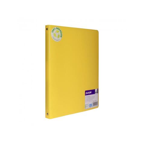 Classeur 4 anneaux polypro recycle office plast dos 20mm coloris jaune