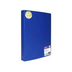 Classeur souple 4 anneaux polypro recycle office plast  32x26 cm dos 40mm coloris     bleu