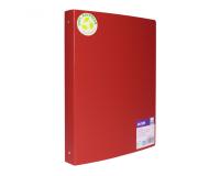 Classeur souple 4 anneaux polypro recycle office plast  32x26 cm dos 40mm coloris     rouge