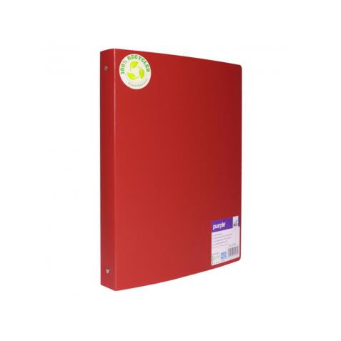 Classeur souple 4 anneaux polypro recycle office plast  32x26 cm dos 40mm coloris     rouge