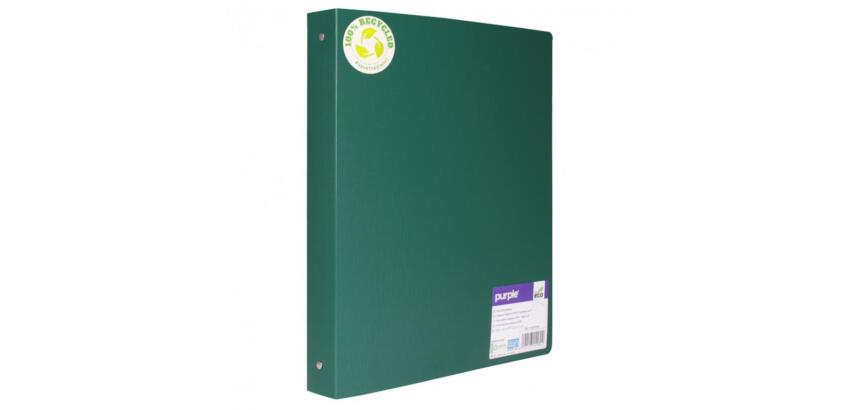 Classeur souple 4 anneaux polypro recycle office plast  32x26 cm dos 40mm coloris     vert