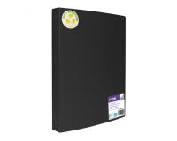 Classeur souple 4 anneaux polypro recycle office plast  32x26 cm dos 40mm coloris     noir