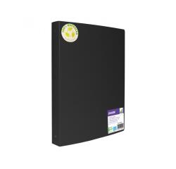 Classeur souple 4 anneaux polypro recycle office plast  32x26 cm dos 40mm coloris     noir