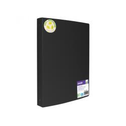 Classeur souple 4 anneaux polypro recycle office plast  32x26 cm dos 40mm coloris     noir