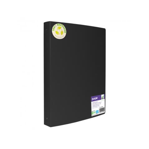 Classeur souple 4 anneaux polypro recycle office plast  32x26 cm dos 40mm coloris     noir