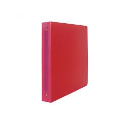 Classeur souple 4 anneaux polypro office plast  2x26,8  cm dos 40mm coloris rouge