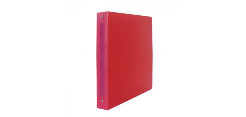 Classeur souple 4 anneaux polypro office plast  2x26,8  cm dos 40mm coloris rouge