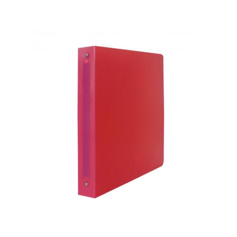 Classeur souple 4 anneaux polypro office plast  2x26,8  cm dos 40mm coloris rouge