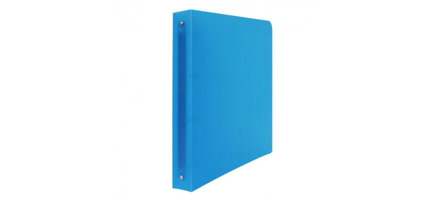 Classeur souple 4 anneaux polypro office plast 32x26,8  cm dos 40mm coloris bleu