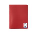Protege-documents office plast eco green recycle 40    vues qualite pp 40 microns    graine coloris rouge