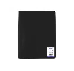 Protege-documents office plast eco green recycle 40    vues qualite pp 40 microns    graine coloris noir