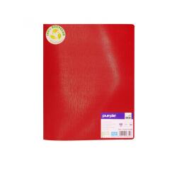 Protege-documents office plast eco green recycle 60    vues qualite pp 40 microns    graine coloris rouge