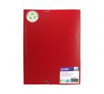 Chemise 3 rabats office plast polypro recycle coloris rouge